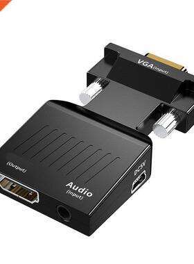 VGA Male to HDMI-compatible Female Converter Support 1080P S