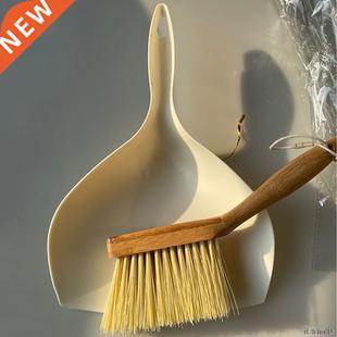 tenmiu Desktop Cleaning Set Mini bamboo broom dustpan combin