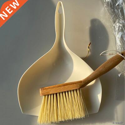 tenmiu Desktop Cleaning Set Mini bamboo broom dustpan combin