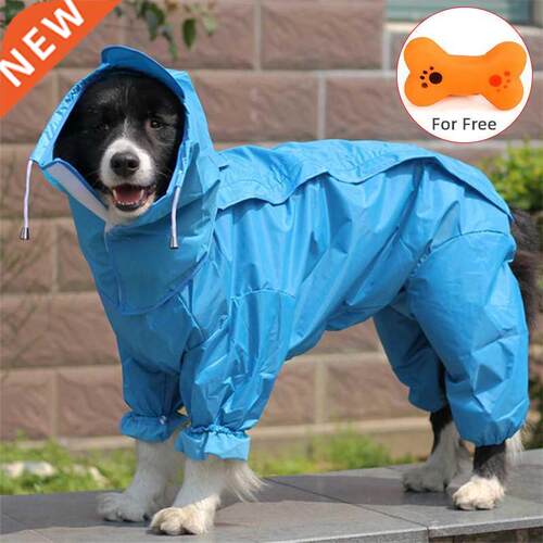 Large Pet Dog Raincoat Waterproof Rain Clothes Jumpsuit For