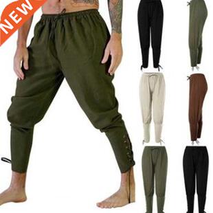 Adult Man Medieval Viking Pirate Cosplay Costume Lace-Up Ban