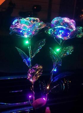 Simulation Rose Immortal Valentines Bouquet Gold Foil Annive