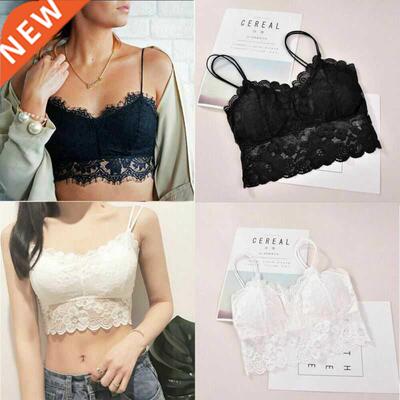 2021 women black lace tanks tops lace full cup padded underw