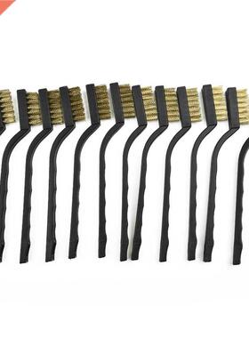 12Pcs Brass Wire Brush 170mm Mini Metal Scrubbing Polishing