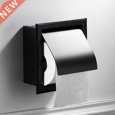 Stainless Steel Toilet Paper Holder Black Wall Mounted Tissu