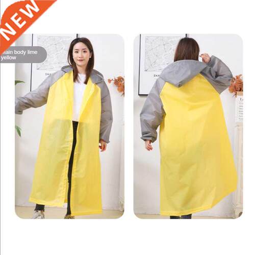 2021 New Long Raincoat Outdoor Raincoat Stitching Pattern Wa