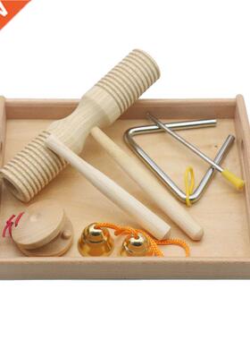Wooden Montessori Instrut Set with Tray Orff Teaching Materi