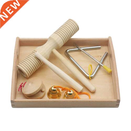 Wooden Montessori Instrut Set with Tray Orff Teaching Materi