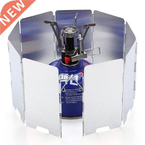 9Pcs/set Windshield Outdoor Camping Stove Foldable