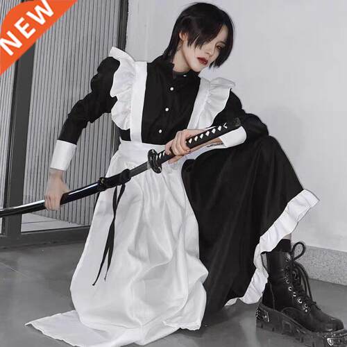 STSVZORR COSplay costume black and white maid clothes Britis