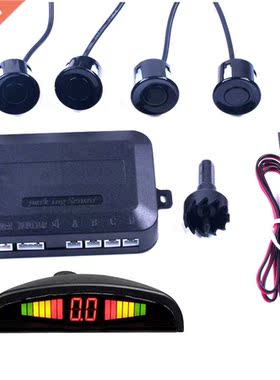Car LED Parking Sensor 4 kit Display Reverse Backup Radar Mo