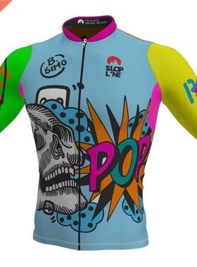 Slopline Replic Skull pttern Summer Men Jersey Bicycle Cl