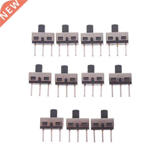 10Pcs SS12D10 toggle switch 3Pins straight feet 1P2T handle