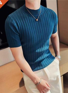 2022 Men's High-End Casual Short Sleeve knitting Sweater/Mal