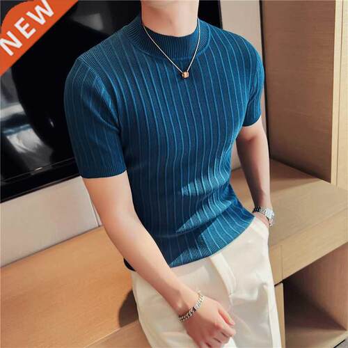 2022 Men's High-End Casual Short Sleeve knitting Sweater/Mal