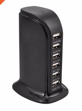 Mini USB Charger 6 Port Travel Desktop Charger Charging Stat