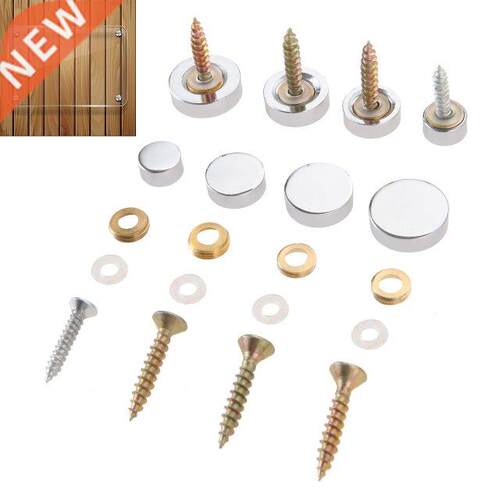 20 Set Copper Decorative Mirror Fixing Screws Cap Cover Nail