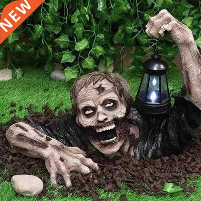 Zombie Lantern Resin Zombie Garden Statues Creative Horror