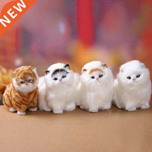 Stuffed Lifelike Siamese Cats Plu Toy simulation American