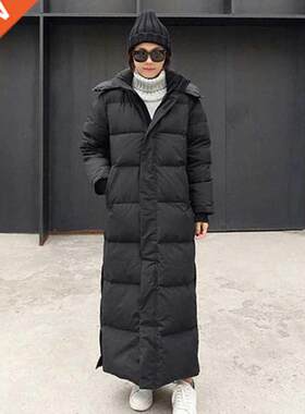 X-long Women's Down Parka Female Coat Loose Hooded Long Wint