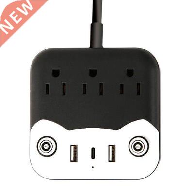 Power Strip 1200W Surge Protector With 3 Outlets And 3 USB