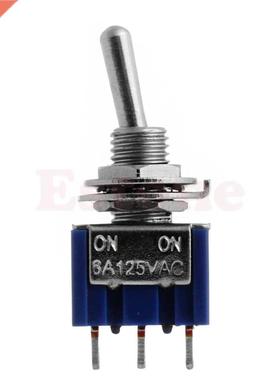 Mini MTS-102 3-Pin SPDT ON-ON 125VAC 6A Toggle Switches L15