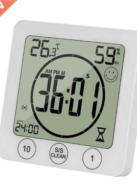 Horloges de salle de bain numériques thermomèt
