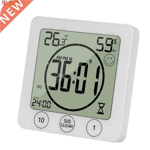 Horloges de salle de bain numériques thermomèt