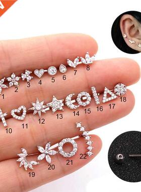 1PC Korean Faion Cz Ear Studs Cartilage Earring for Women