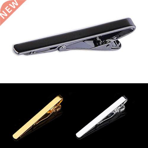 New Tie Clips Men's Metal Necktie Bar Crystal Dress Shirts T
