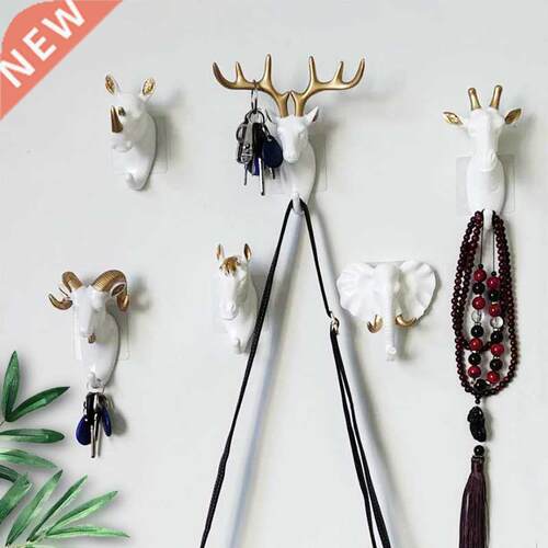 6pcs/set Organizers Storage Wall Coat Rack Animal Hanging Ho