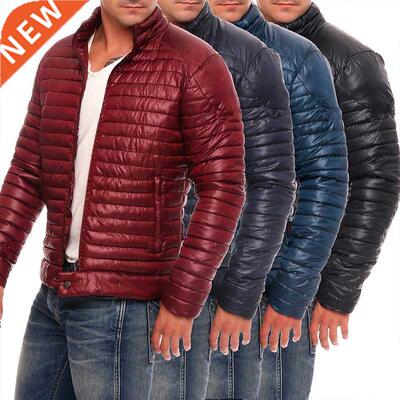 ZOGAA 2021 Men Winter Casual Thick Padded Jacket Zipper Slim