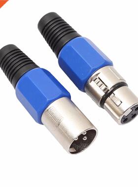 3 Pins XLR Connector Female + Male MIC Jack Plug Audio Micro