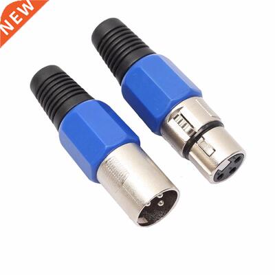 3 Pins XLR Connector Female + Male MIC Jack Plug Audio Micro