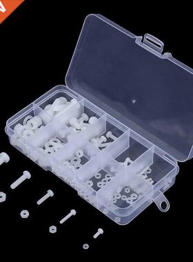 150 pi&egrve;ces M2 M2.5 M3 M4 M5 blnc Nylon vis hexgonle bo