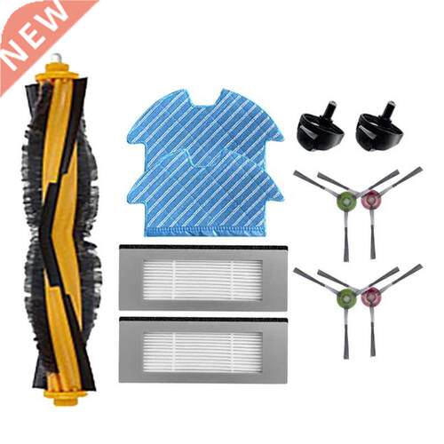 11Pcs HEPA Filter Main Side Brush Mop Cloth Wheels for Ecova