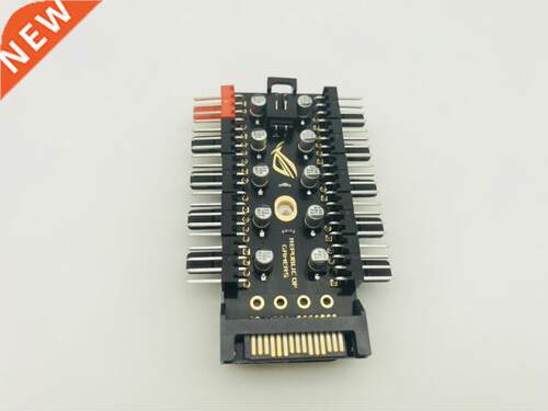 Newest 1 to 10 PC LED Cable Cooling Fan Hub Splitter PWM SAT