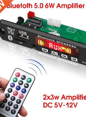 6W amplifier MP3 Player Decoder Board 5V 12V Bluetooth 5.0