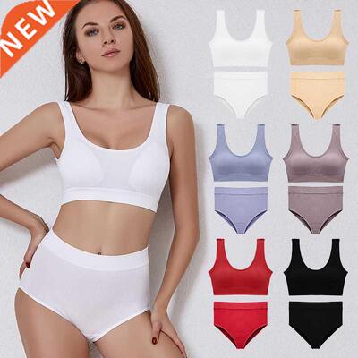 Seamless Wireless Bra Set Women Panties Underwear Set Basic