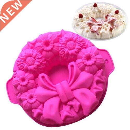 1pc Cake Mold Bowknots Flower D Fondant Mold Silicone Cake