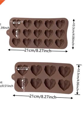 Chocolate Mold 15/8 Cavity D Diamond Love Shape Baking