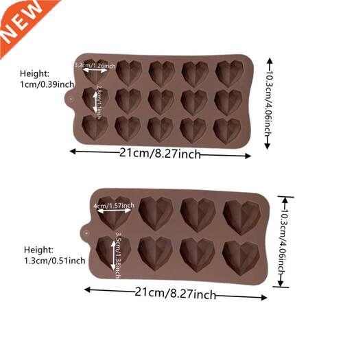 Chocolate Mold 15/8 Cavity D Diamond Love Shape Baking