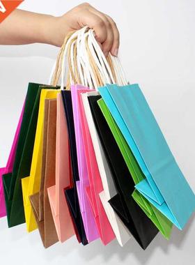10/30/50pcs DIY Multifunction soft color paper bag with hand