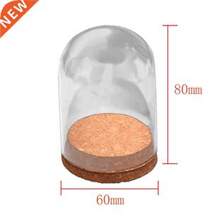 *Mini Clear Glass Display Stand Handcraft Hemisphere Cover W