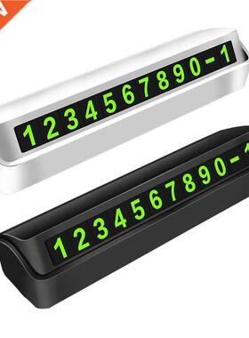 Car Phone Number Card Car Sticker Luminous Temporary Parking