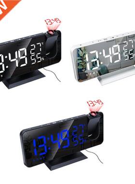 Dgtal Projecton Alarm Clock wth FM Rado Smart Home Bedr