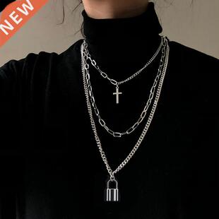 2020 Fashion Unisex Multilayer Hip Hop Long Chain Necklace F