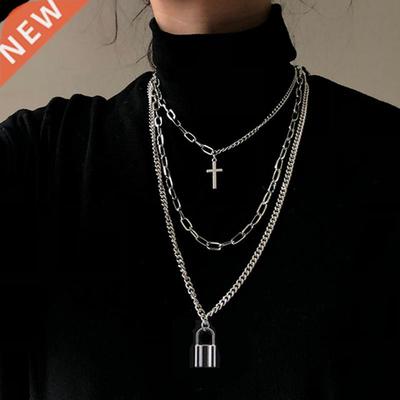 2020 Fashion Unisex Multilayer Hip Hop Long Chain Necklace F