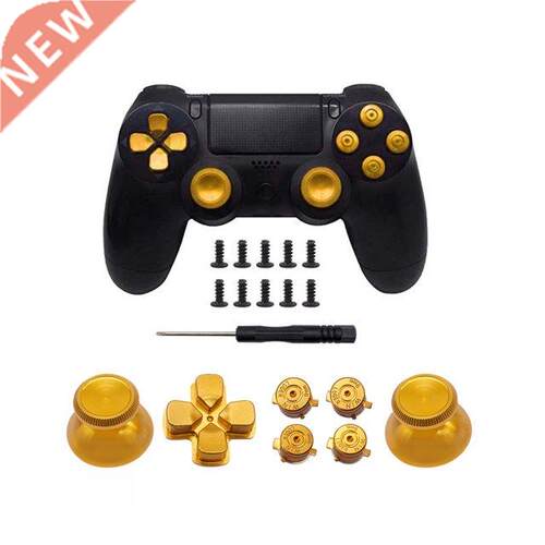 Metal Buttons Set Replacement Chrome Analog Thumbsticks For