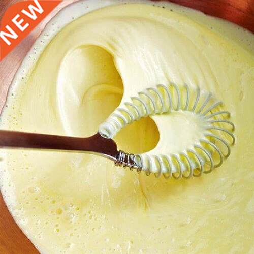 Mixer Egg Beater Manual Self Stainless Steel Whisk Hand